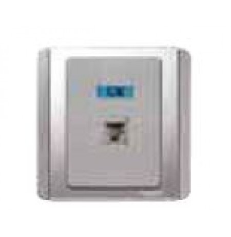 1 Gang Data Outlet White finish, Silver Grey